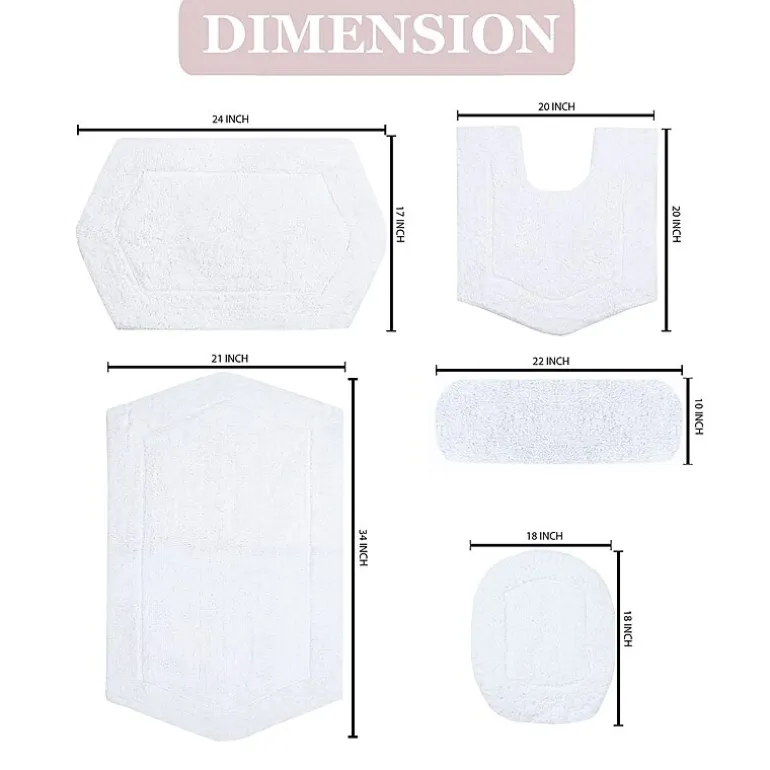Home Weavers Inc Waterford 5-pc. Quick Dry Bath Rug Set