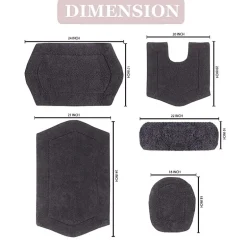 Home Weavers Inc Waterford 5-pc. Quick Dry Bath Rug Set