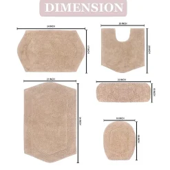 Home Weavers Inc Waterford 5-pc. Quick Dry Bath Rug Set