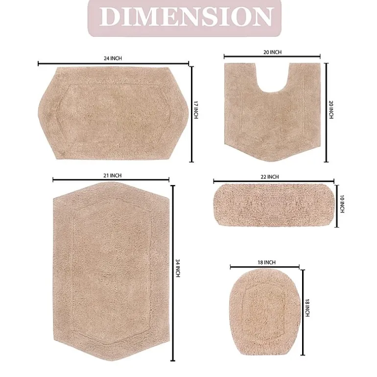 Home Weavers Inc Waterford 5-pc. Quick Dry Bath Rug Set
