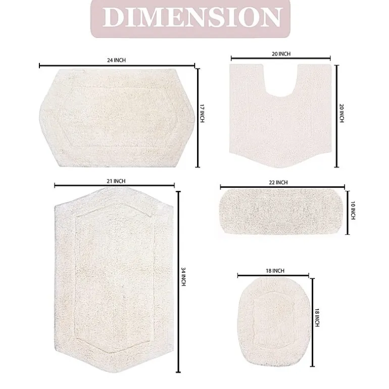 Home Weavers Inc Waterford 5-pc. Quick Dry Bath Rug Set
