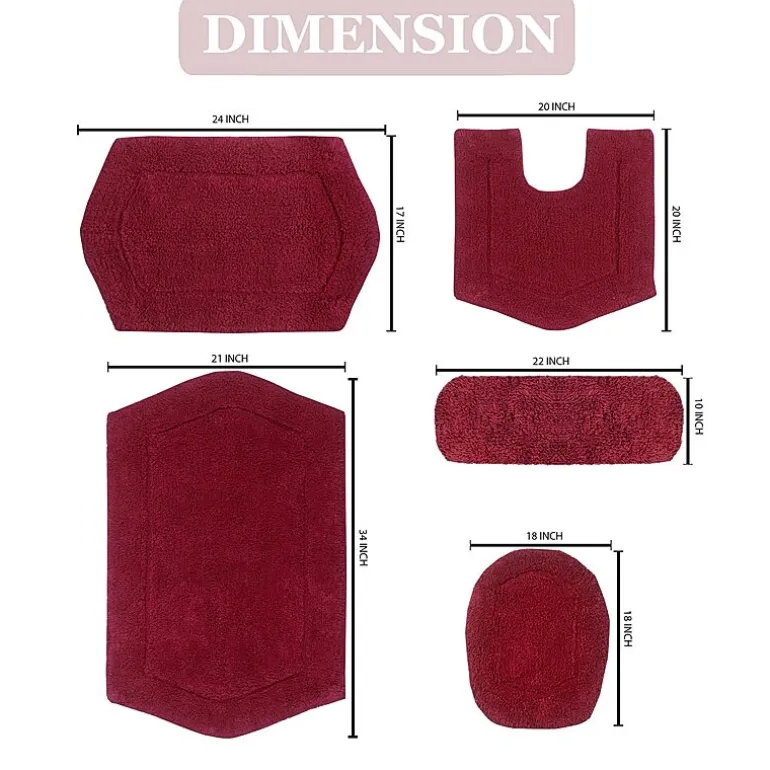 Home Weavers Inc Waterford 5-pc. Quick Dry Bath Rug Set