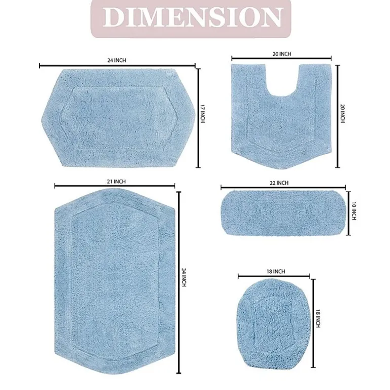 Home Weavers Inc Waterford 5-pc. Quick Dry Bath Rug Set