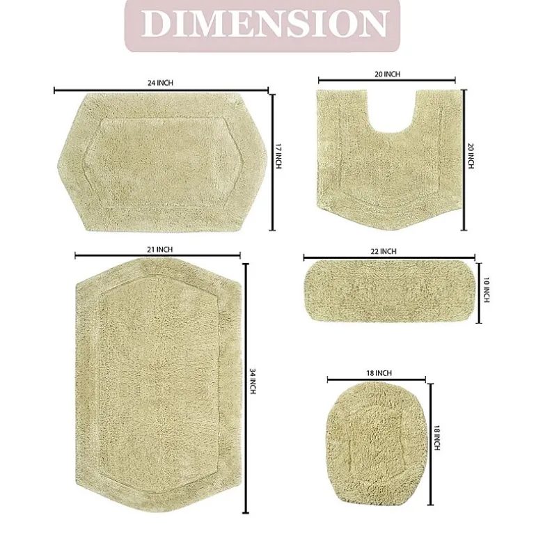 Home Weavers Inc Waterford 5-pc. Quick Dry Bath Rug Set