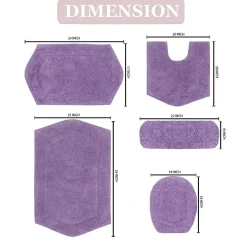 Home Weavers Inc Waterford 5-pc. Quick Dry Bath Rug Set