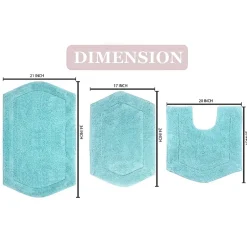 Home Weavers Inc Waterford 3-pc. Quick Dry Bath Rug Set