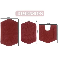 Home Weavers Inc Waterford 3-pc. Quick Dry Bath Rug Set