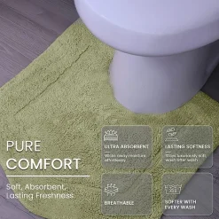 Home Weavers Inc Waterford Quick Dry 20X20 Inch Bath Rug