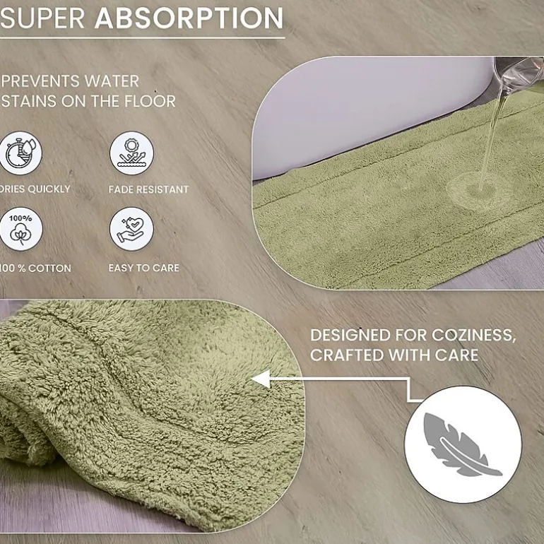 Home Weavers Inc Waterford Quick Dry 20X20 Inch Bath Rug