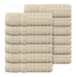 Home Weavers Inc Willow Collection 100% Cotton Zero Twist 12-pc. Quick Dry Washcloth