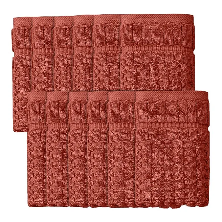 Home Weavers Inc Willow Collection 100% Cotton Zero Twist 12-pc. Quick Dry Washcloth