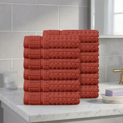 Home Weavers Inc Willow Collection 100% Cotton Zero Twist 12-pc. Quick Dry Washcloth