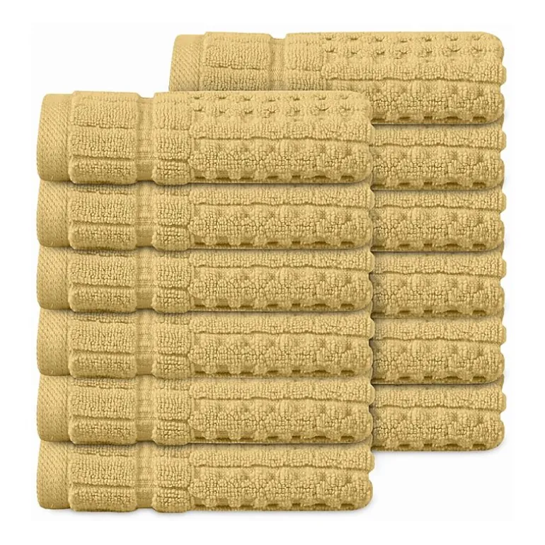 Home Weavers Inc Willow Collection 100% Cotton Zero Twist 12-pc. Quick Dry Washcloth