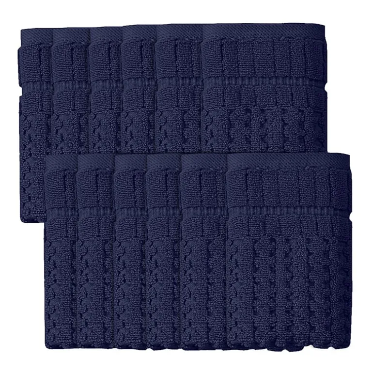 Home Weavers Inc Willow Collection 100% Cotton Zero Twist 12-pc. Quick Dry Washcloth