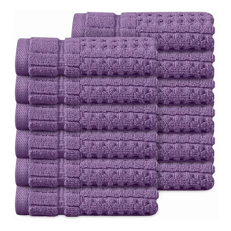 Home Weavers Inc Willow Collection 100% Cotton Zero Twist 12-pc. Quick Dry Washcloth
