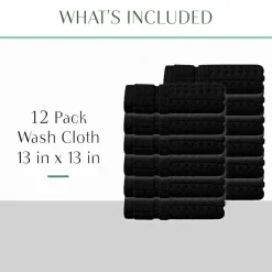 Home Weavers Inc Willow Collection 100% Cotton Zero Twist 12-pc. Quick Dry Washcloth