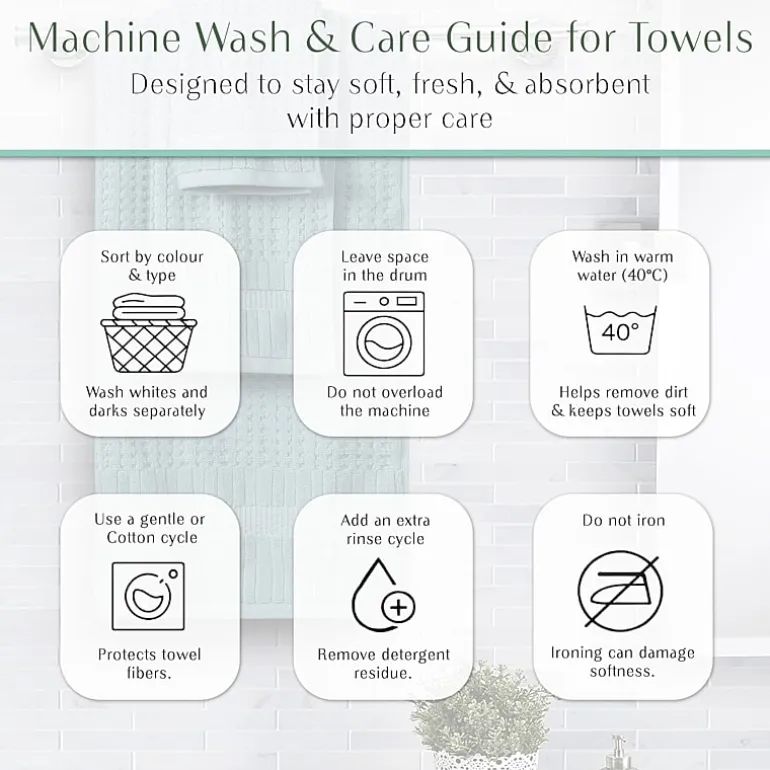 Home Weavers Inc Willow Collection 100% Cotton Zero Twist 12-pc. Quick Dry Washcloth