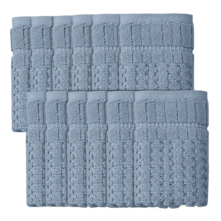Home Weavers Inc Willow Collection 100% Cotton Zero Twist 12-pc. Quick Dry Washcloth