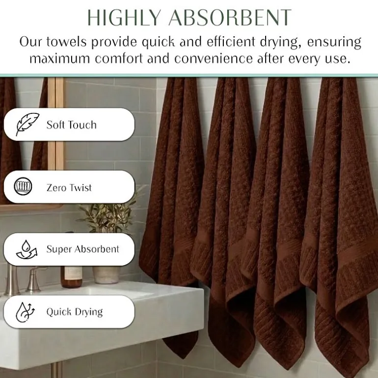 Home Weavers Inc Willow Collection 100% Cotton Zero Twist 12-pc. Quick Dry Washcloth
