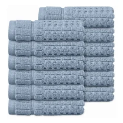 Home Weavers Inc Willow Collection 100% Cotton Zero Twist 12-pc. Quick Dry Washcloth