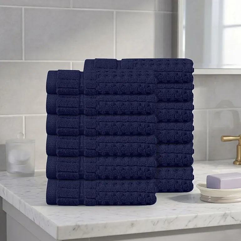 Home Weavers Inc Willow Collection 100% Cotton Zero Twist 12-pc. Quick Dry Washcloth