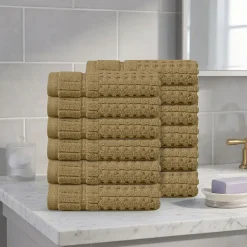 Home Weavers Inc Willow Collection 100% Cotton Zero Twist 12-pc. Quick Dry Washcloth