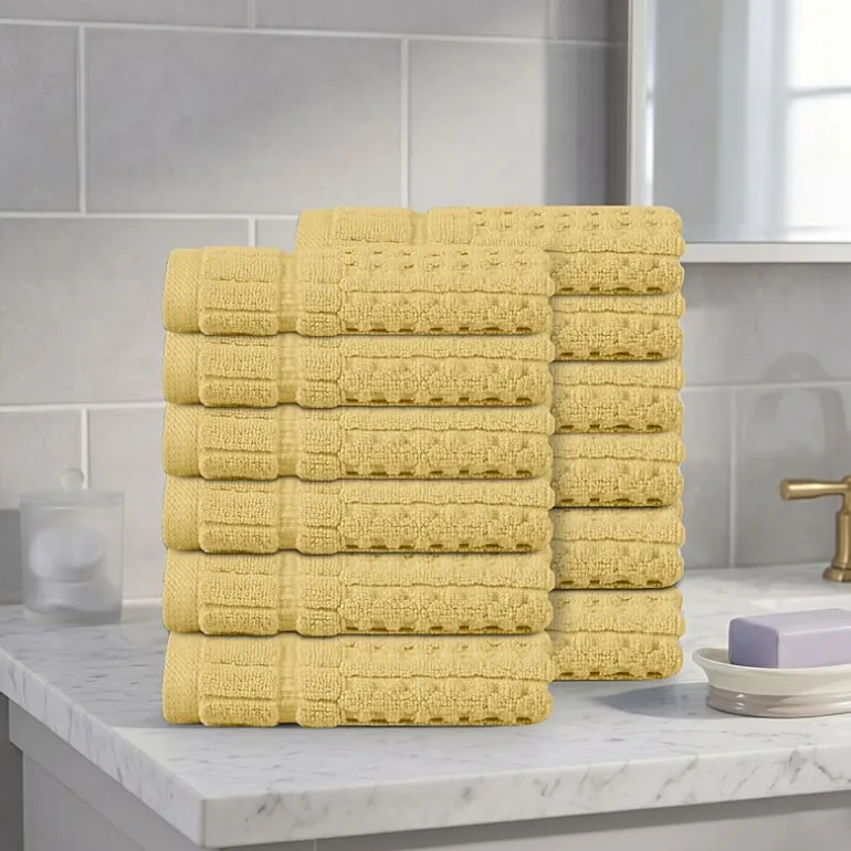 Home Weavers Inc Willow Collection 100% Cotton Zero Twist 12-pc. Quick Dry Washcloth