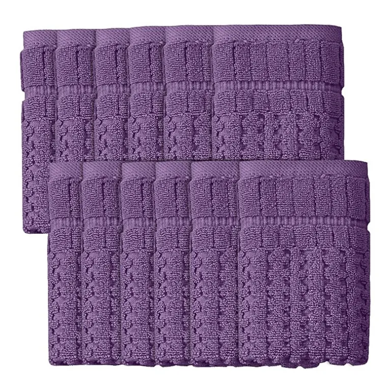 Home Weavers Inc Willow Collection 100% Cotton Zero Twist 12-pc. Quick Dry Washcloth