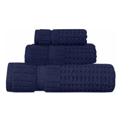 Home Weavers Inc Willow Collection 100% Cotton Zero Twist Super Absorbent 3-pc. Quick Dry Bath Towel Set