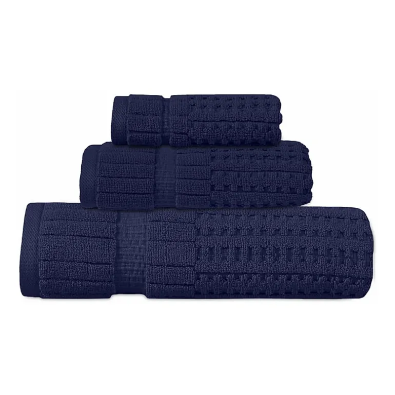 Home Weavers Inc Willow Collection 100% Cotton Zero Twist Super Absorbent 3-pc. Quick Dry Bath Towel Set