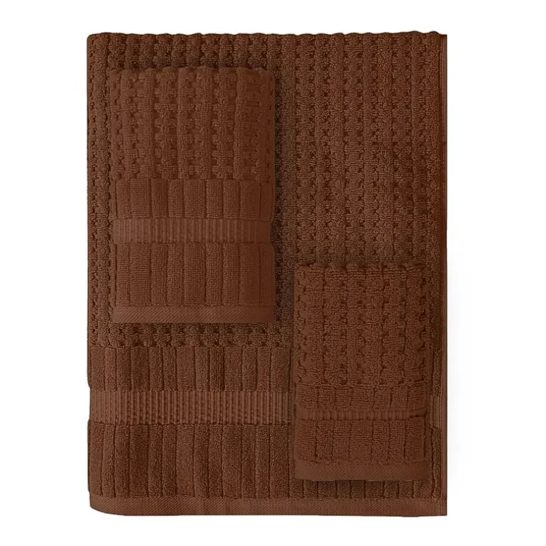 Home Weavers Inc Willow Collection 100% Cotton Zero Twist Super Absorbent 3-pc. Quick Dry Bath Towel Set