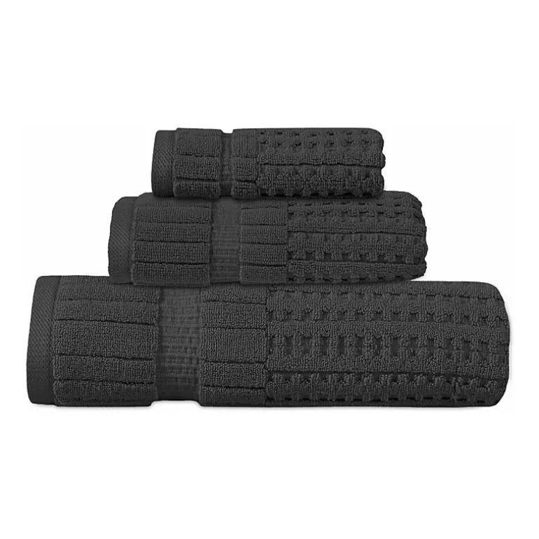 Home Weavers Inc Willow Collection 100% Cotton Zero Twist Super Absorbent 3-pc. Quick Dry Bath Towel Set