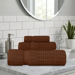 Home Weavers Inc Willow Collection 100% Cotton Zero Twist Super Absorbent 3-pc. Quick Dry Bath Towel Set