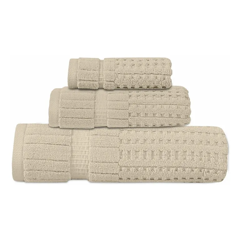 Home Weavers Inc Willow Collection 100% Cotton Zero Twist Super Absorbent 3-pc. Quick Dry Bath Towel Set