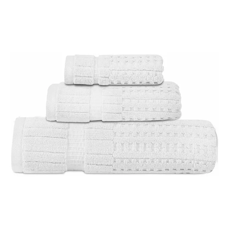 Home Weavers Inc Willow Collection 100% Cotton Zero Twist Super Absorbent 3-pc. Quick Dry Bath Towel Set