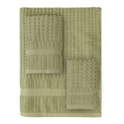 Home Weavers Inc Willow Collection 100% Cotton Zero Twist Super Absorbent 3-pc. Quick Dry Bath Towel Set