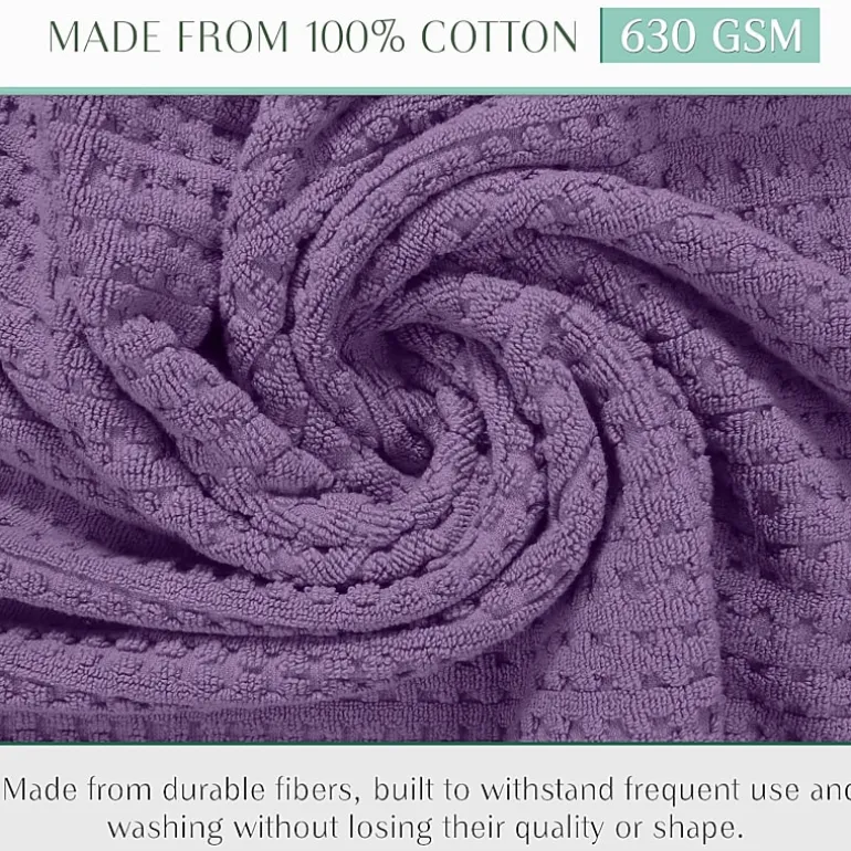 Home Weavers Inc Willow Collection 100% Cotton Zero Twist Super Absorbent 3-pc. Quick Dry Bath Towel Set