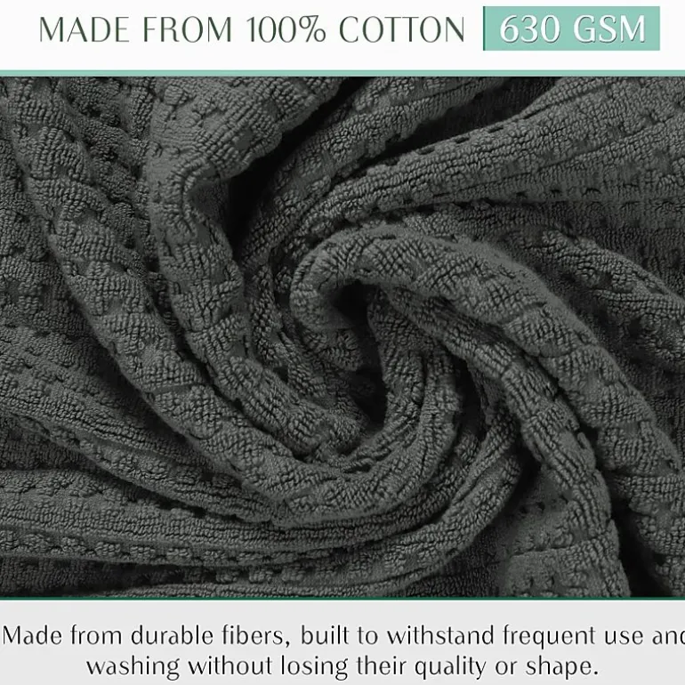 Home Weavers Inc Willow Collection 100% Cotton Zero Twist Super Absorbent 3-pc. Quick Dry Bath Towel Set