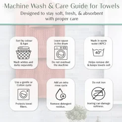 Home Weavers Inc Willow Collection 100% Cotton Zero Twist Super Absorbent 3-pc. Quick Dry Bath Towel Set