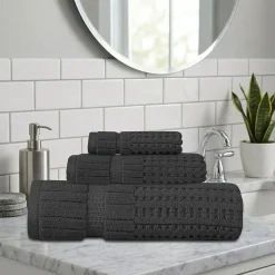 Home Weavers Inc Willow Collection 100% Cotton Zero Twist Super Absorbent 3-pc. Quick Dry Bath Towel Set