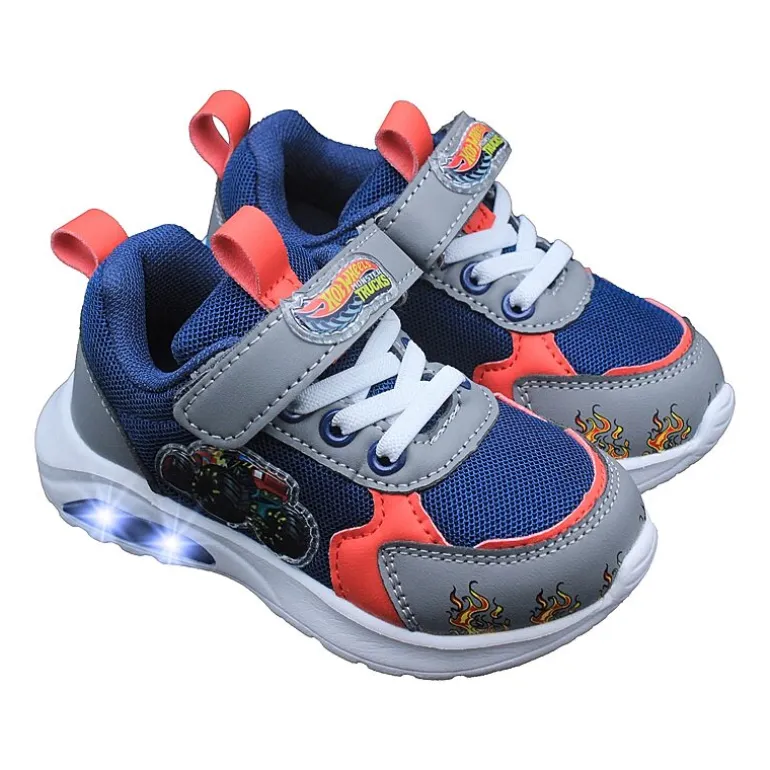 Hot Wheels Monster Trucks Toddler Boys' Light-Up 9 Toddler Boys Hot Wheels Sneakers
