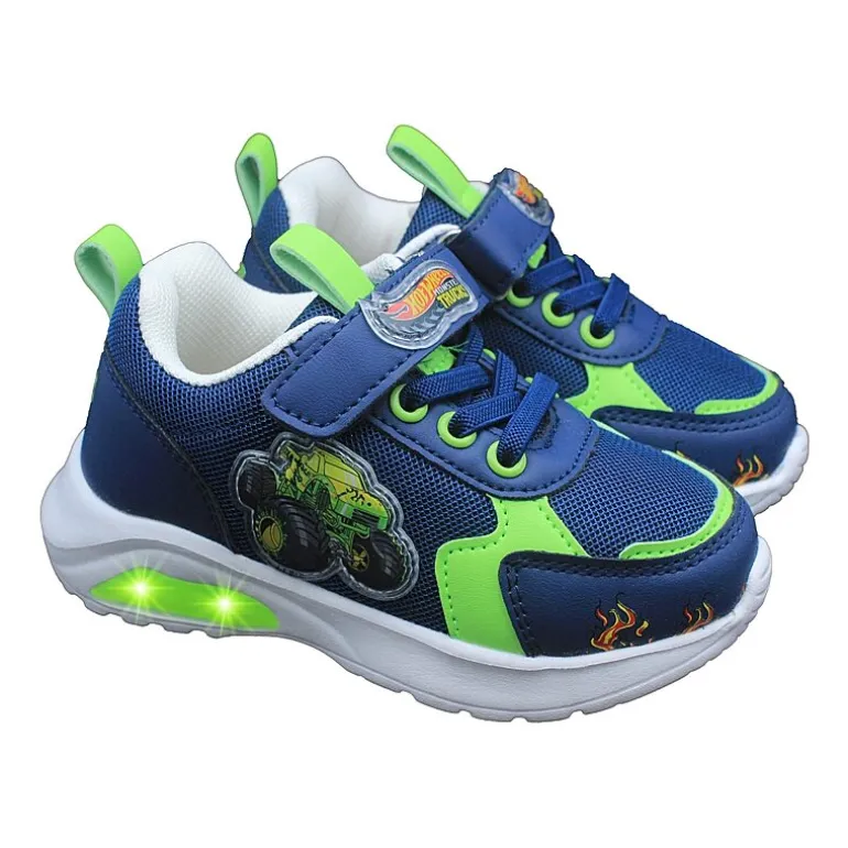 Hot Wheels Monster Trucks Toddler Boys' Light-Up 9 Toddler Boys Hot Wheels Sneakers