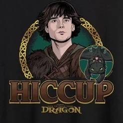 How To Train Your Dragon Hiccup Tee Womens Juniors Crew Neck Short Sleeve Oversized Graphic T-Shirt