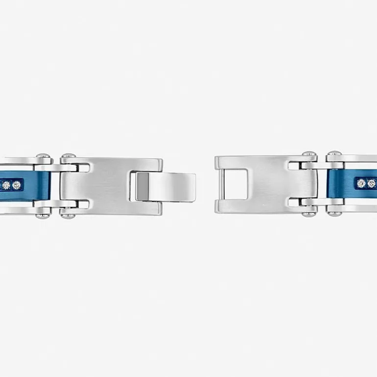 (H / Si2-I1) Mens Stainless Steel Solid 8 1/2 Inch Link Bracelet