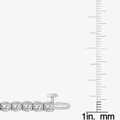 (H / Si2) Womens 10 Ct.T.W. Lab Grown White Diamond 10K Gold 7.25 Inch Tennis Bracelet
