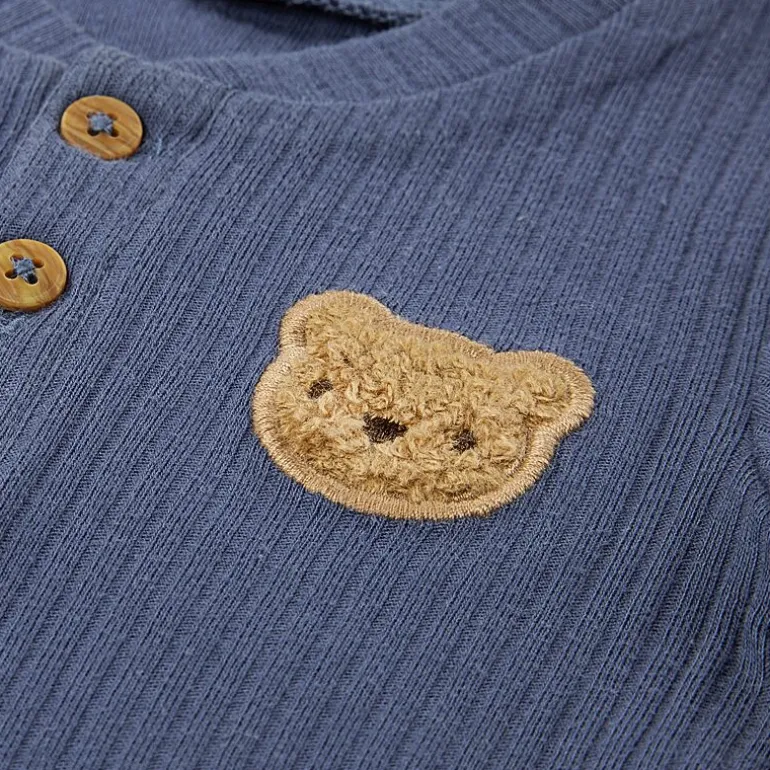 Huggies Baby Boys Crew Neck Long Sleeve Rib Knit 2-pc. Bodysuit