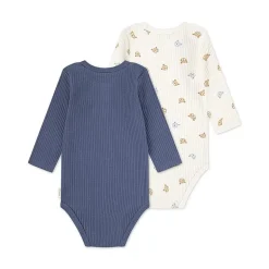 Huggies Baby Boys Crew Neck Long Sleeve Rib Knit 2-pc. Bodysuit