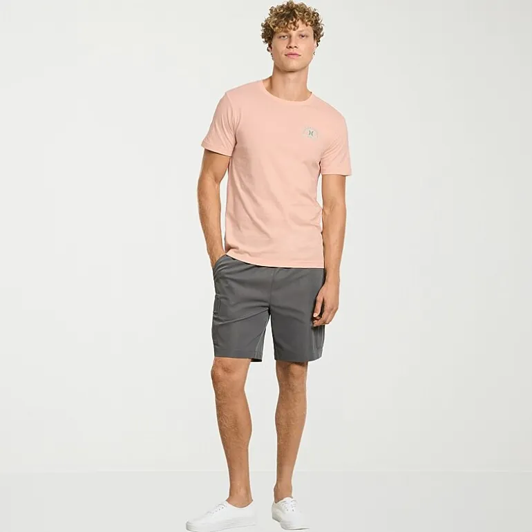 Hurley Mens Crew Neck Short Sleeve Regular Fit Graphic T-Shirt