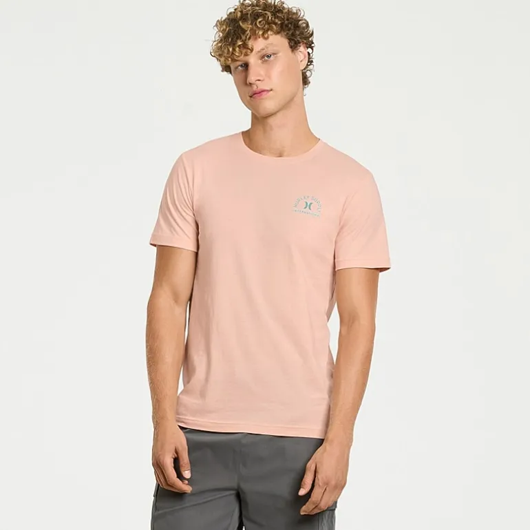 Hurley Mens Crew Neck Short Sleeve Regular Fit Graphic T-Shirt