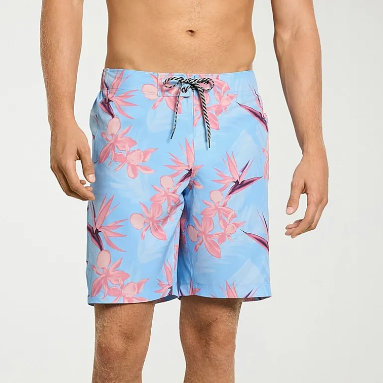 Hurley Mens Drawstring Waist 9 1/2" Ombre Swim Trunks